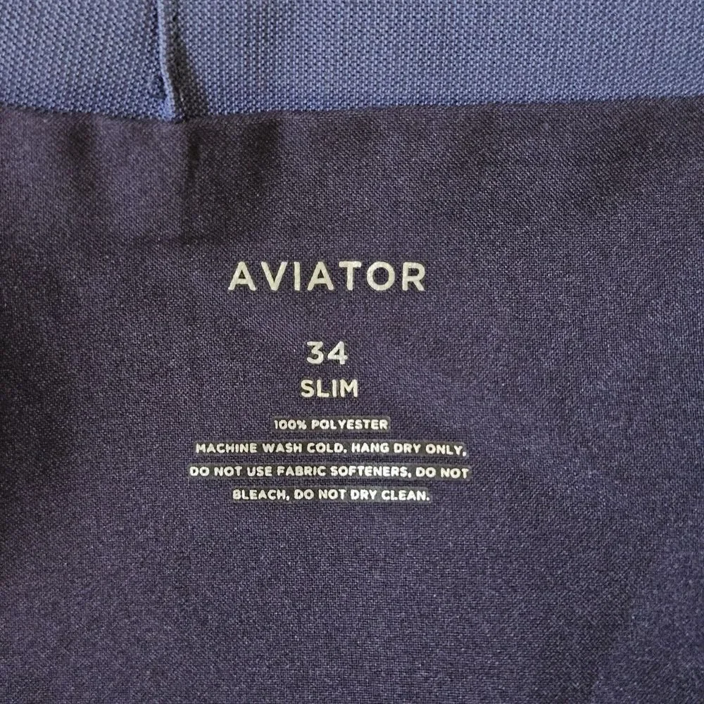 Ministry of Supply‎ Pants Navy Blue Aviator Slim Tapered Golf 34x33 Performance